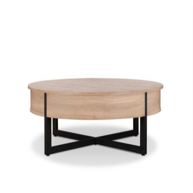 Round Wood Coffee Table Metal Base : 51 Round Coffee Tables To Give